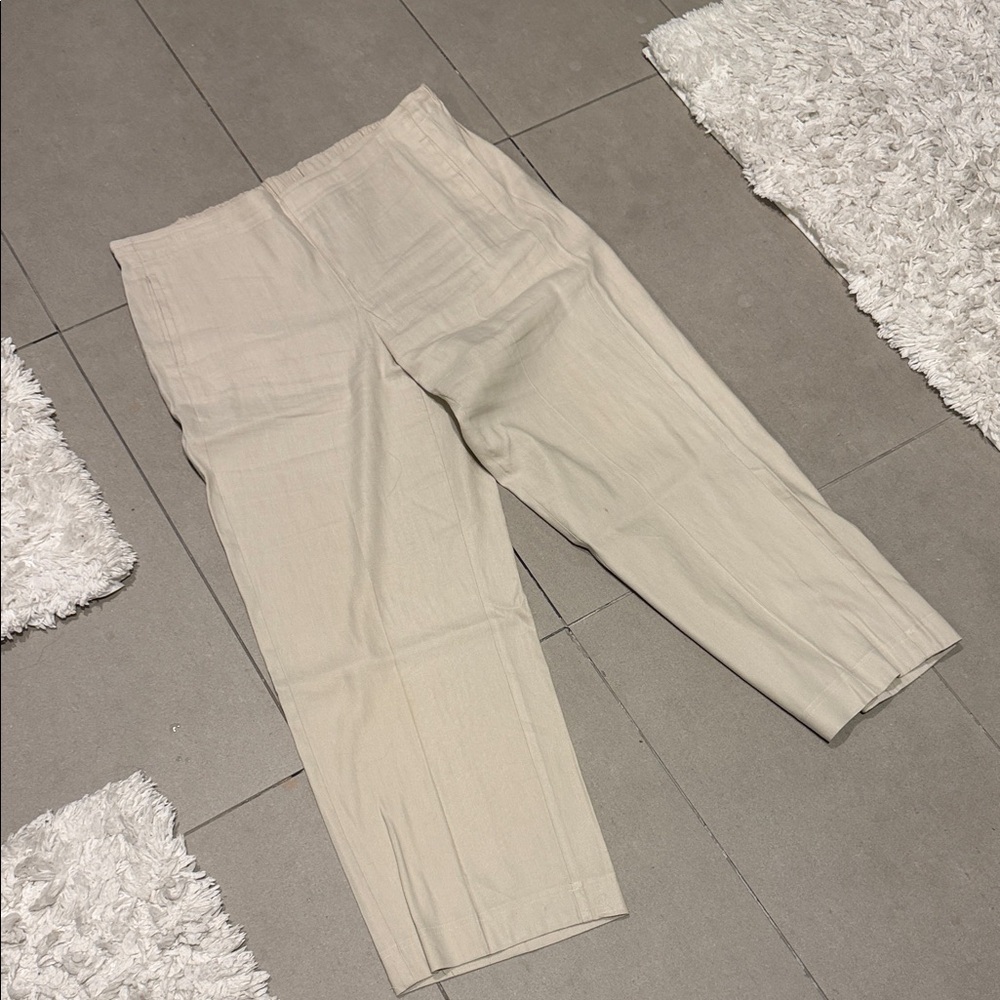 J. Jill Linen Stretch Pants in Light Beige